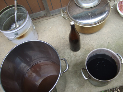 同じ媒染剤で濃さを変えてみる 同じ媒染剤で濃さを変えてみる