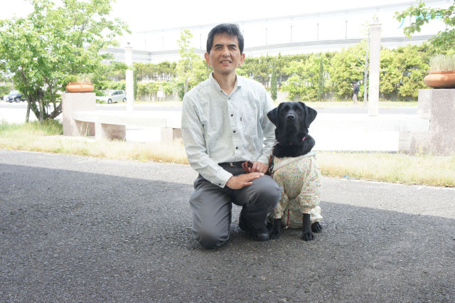 田辺さんとシャインの写真